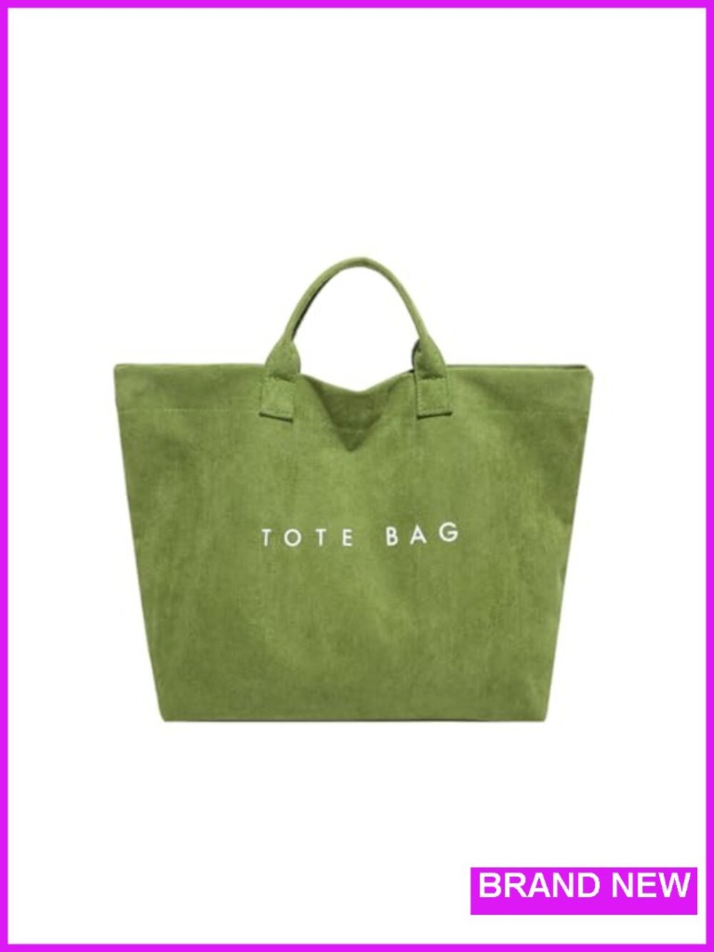 Suede Tote Bag for Women Letter Print Hobo Handbag Lightweight Purse